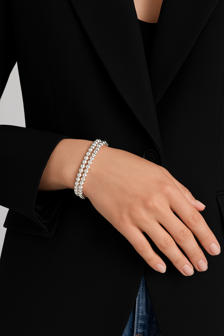 Silver Ball Bracelets