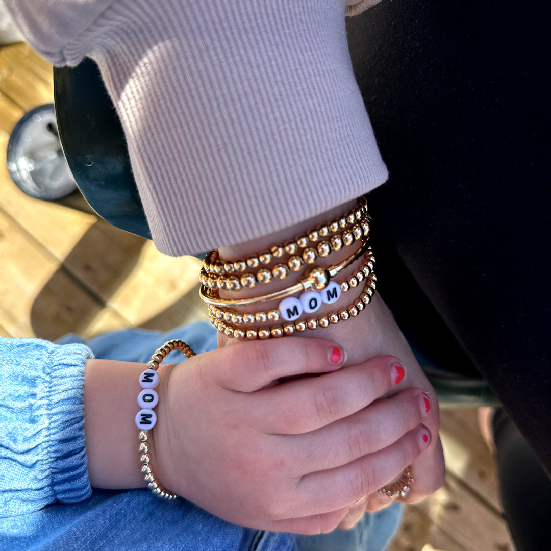 MOM Gold Ball Bracelet