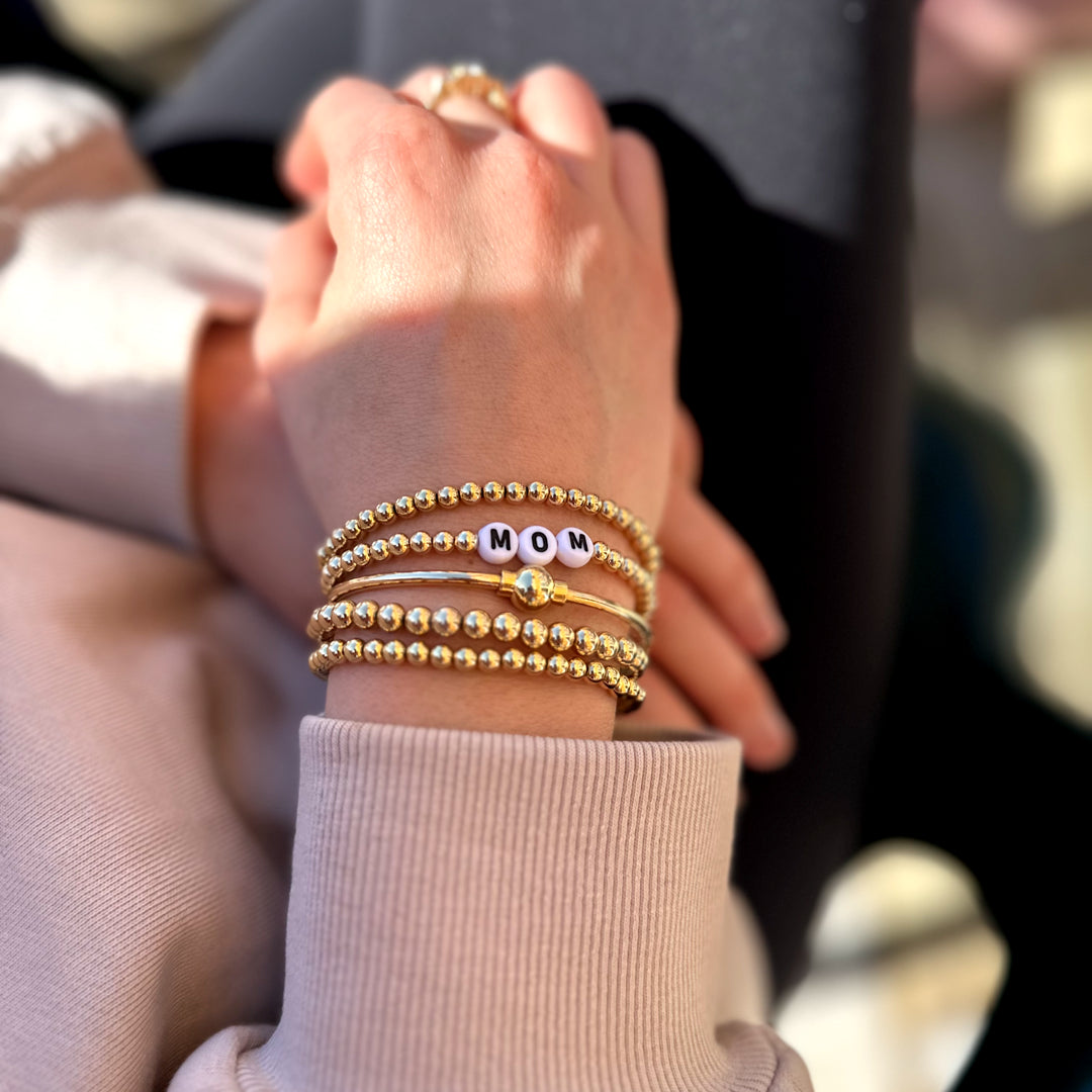 MOM Gold Ball Bracelet