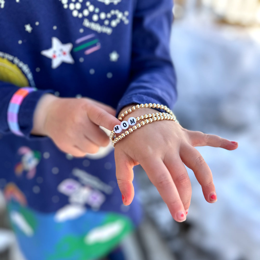 MOM Gold Ball Bracelet