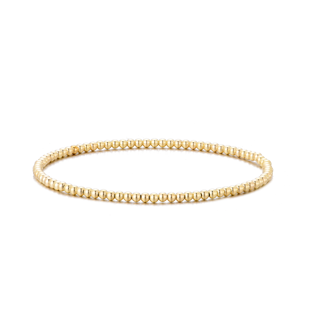 3MM Gold Ball Bracelet