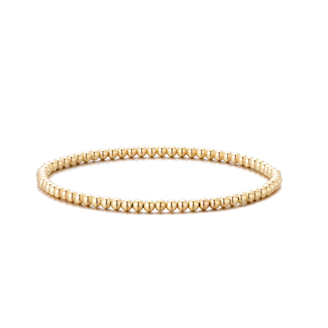 4MM Gold Ball Bracelet