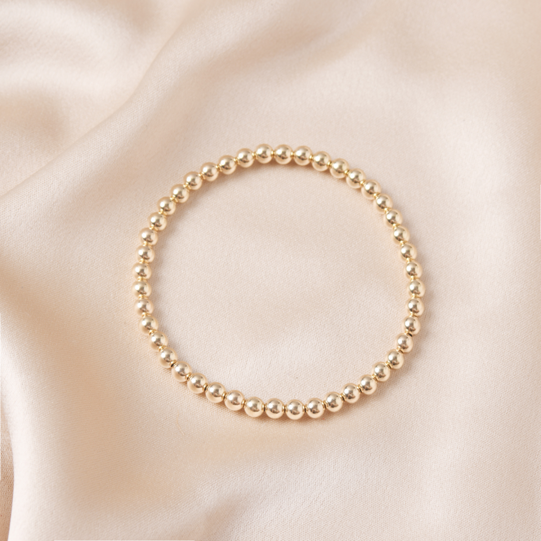 4MM Gold Ball Bracelet