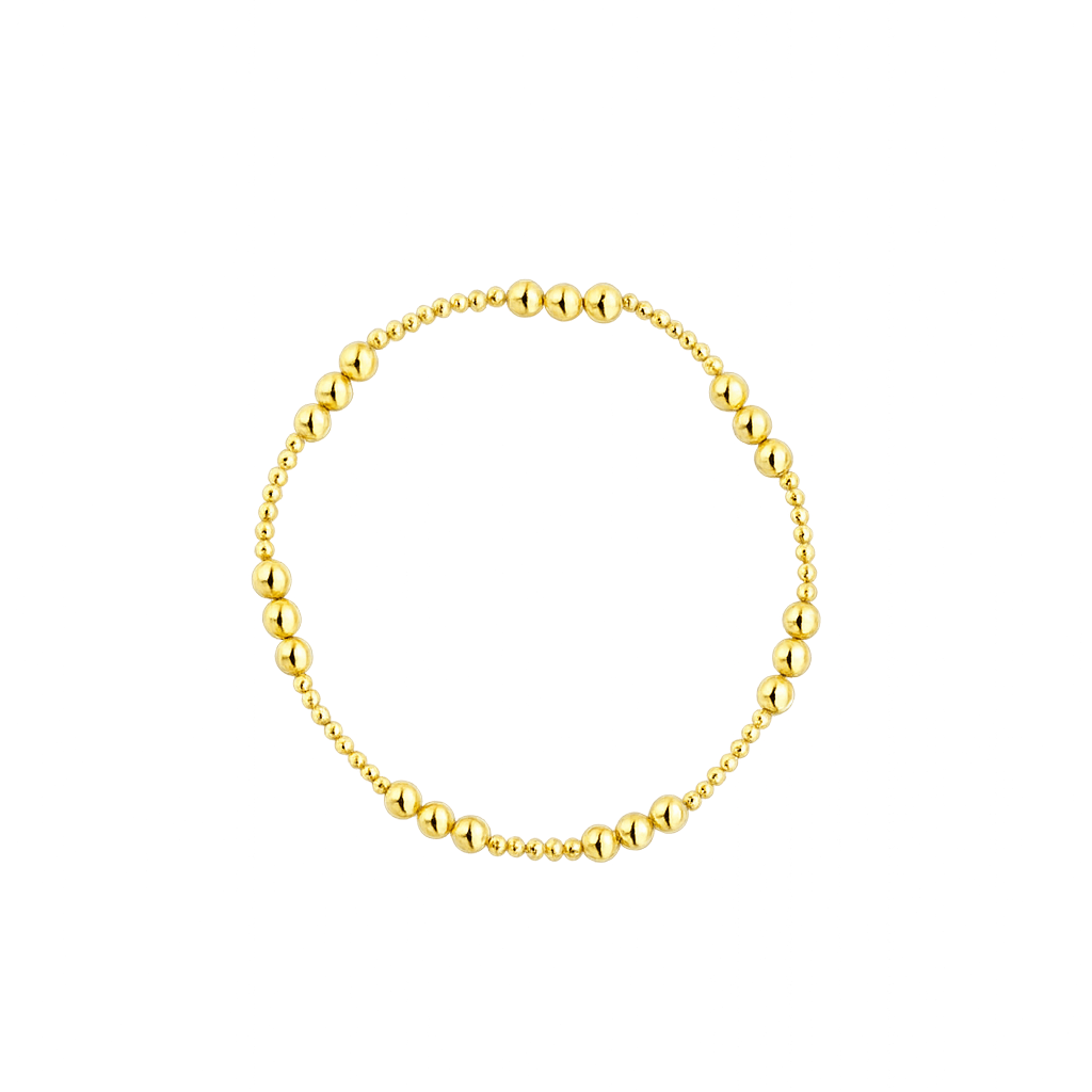 Gold bracelet on a white background