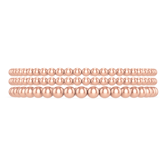 433 Rose Gold Bead Bracelet Stack