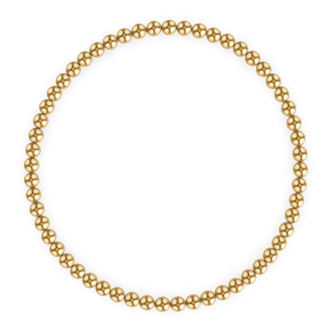 3MM Gold Ball Bracelet