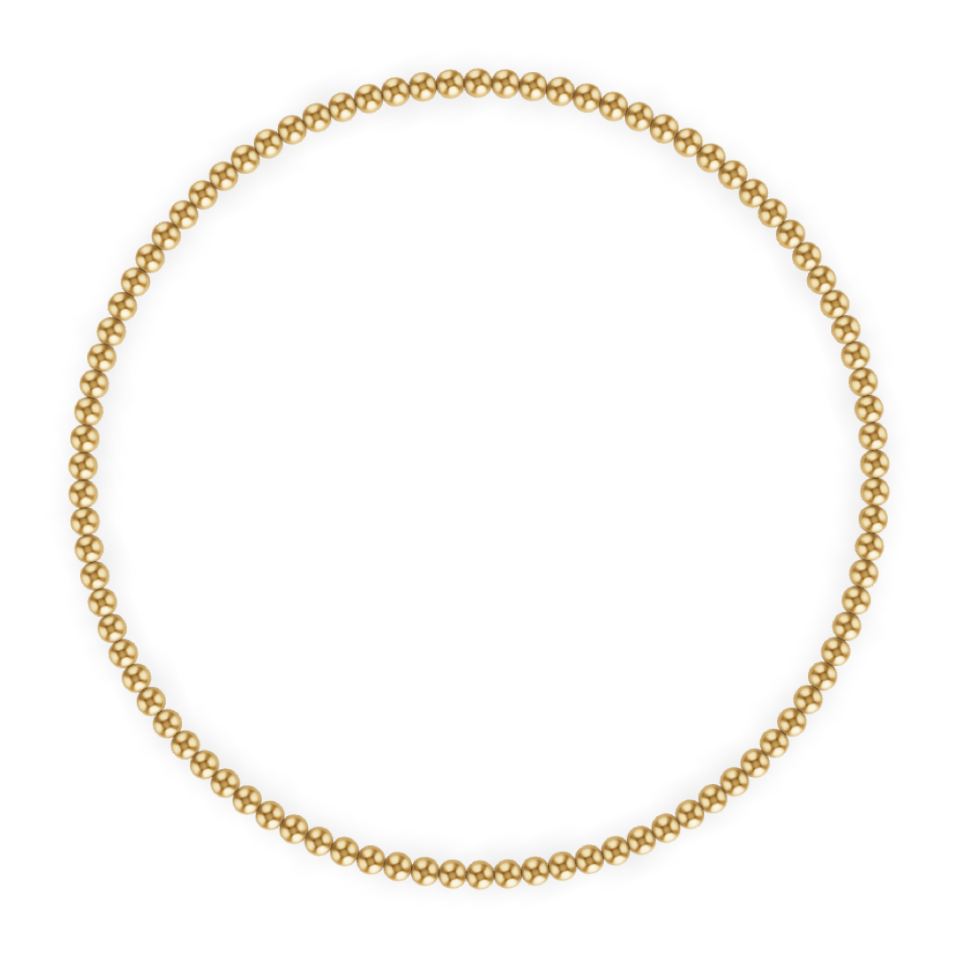 2mm gold ball bracelet