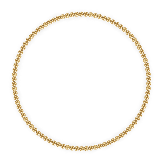 2mm gold ball bracelet