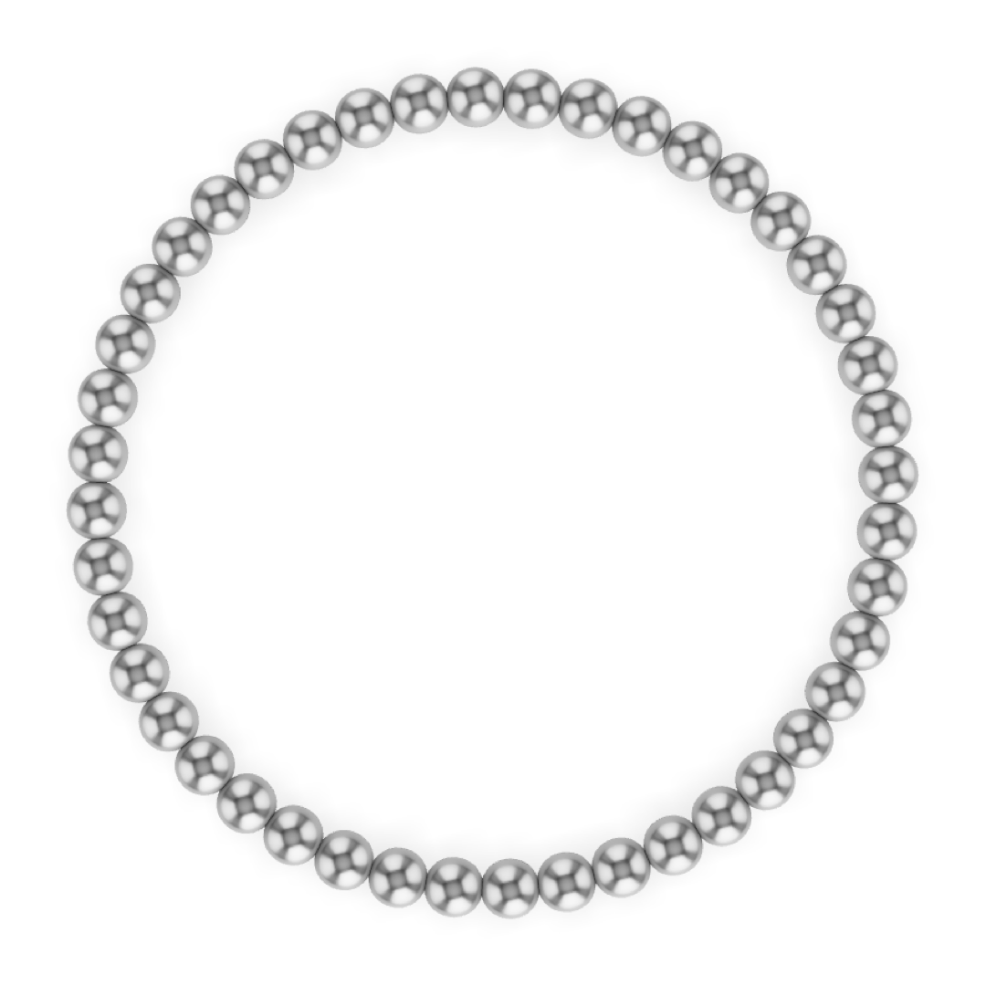 4MM Silver Ball Bracelet