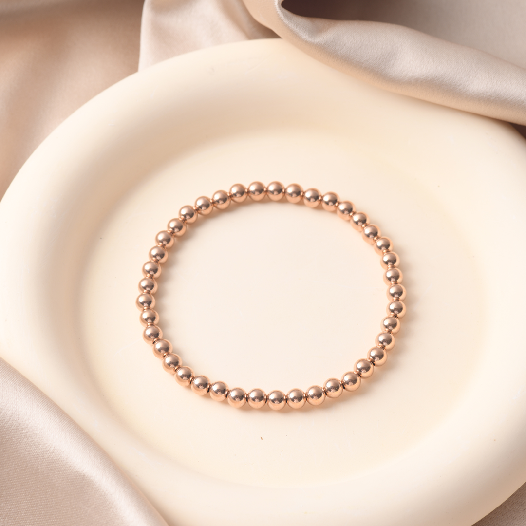 5MM Rose Gold Ball Bracelet