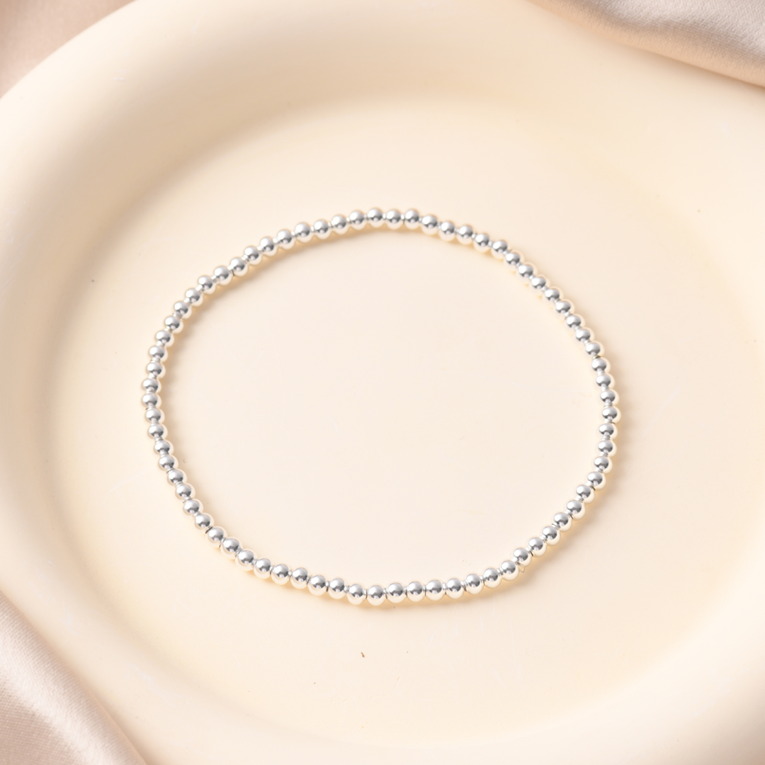 3MM Silver Ball Bracelet – kylar mack