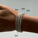 433 Silver Bead Bracelet Stack