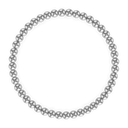 4MM Silver Ball Bracelet