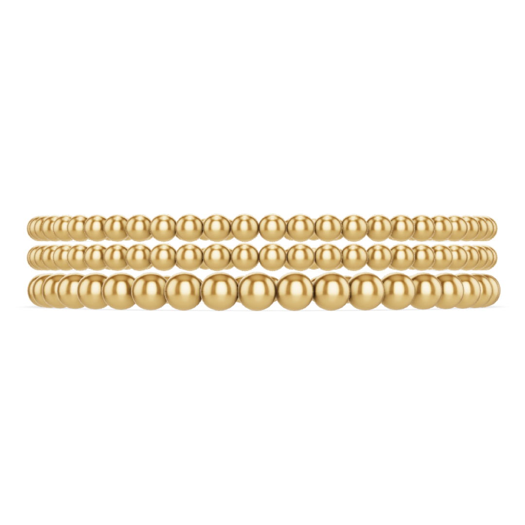 Sterling Silver Heart Charm Bracelet on 3mm Gold Filled Beads – Kim Ashley  Design