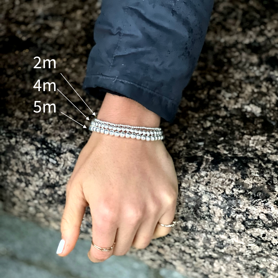 5MM Silver Ball Bracelet